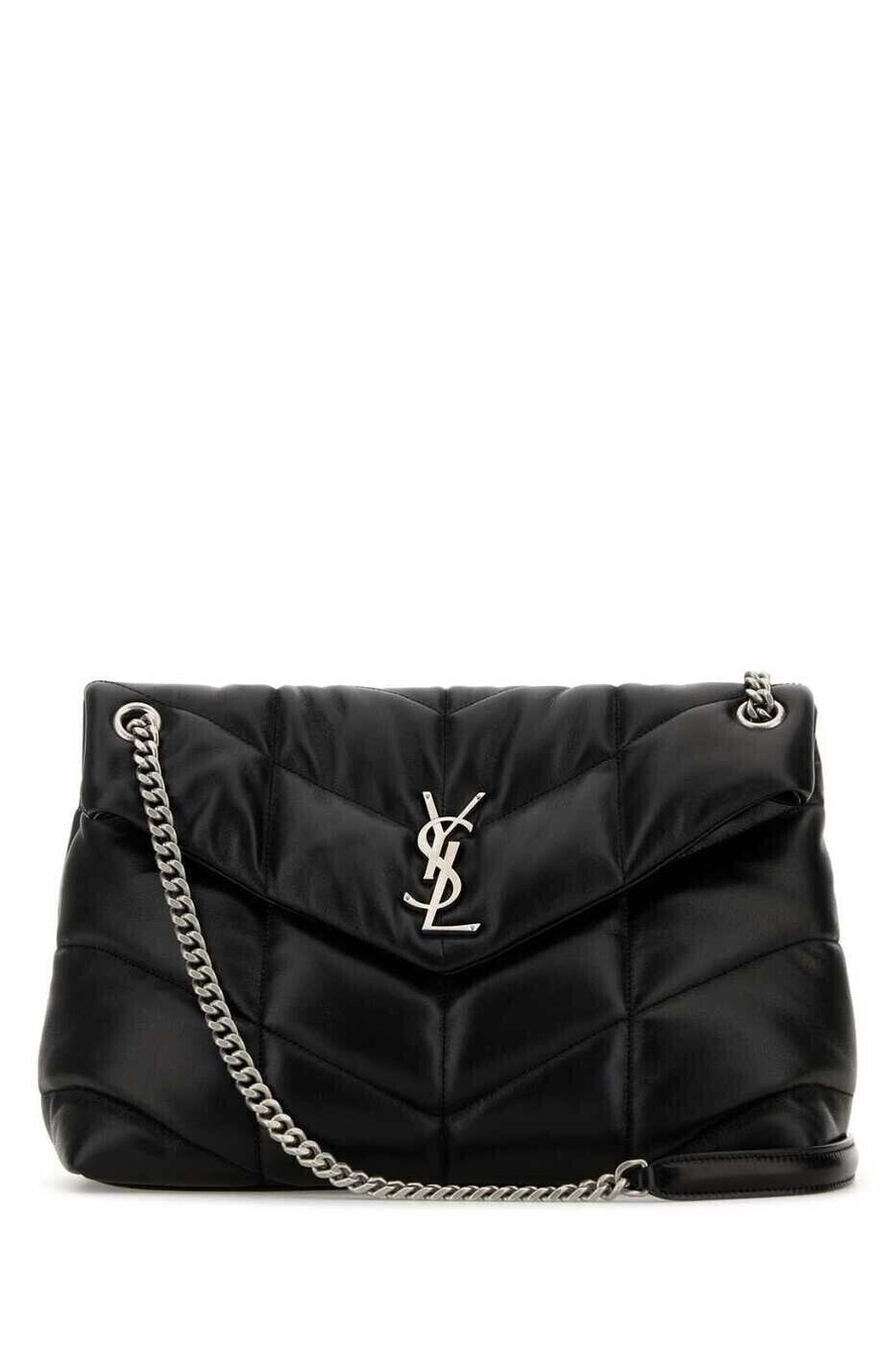 Saint Laurent Niki Quilted Leather Shoulder Bag Black